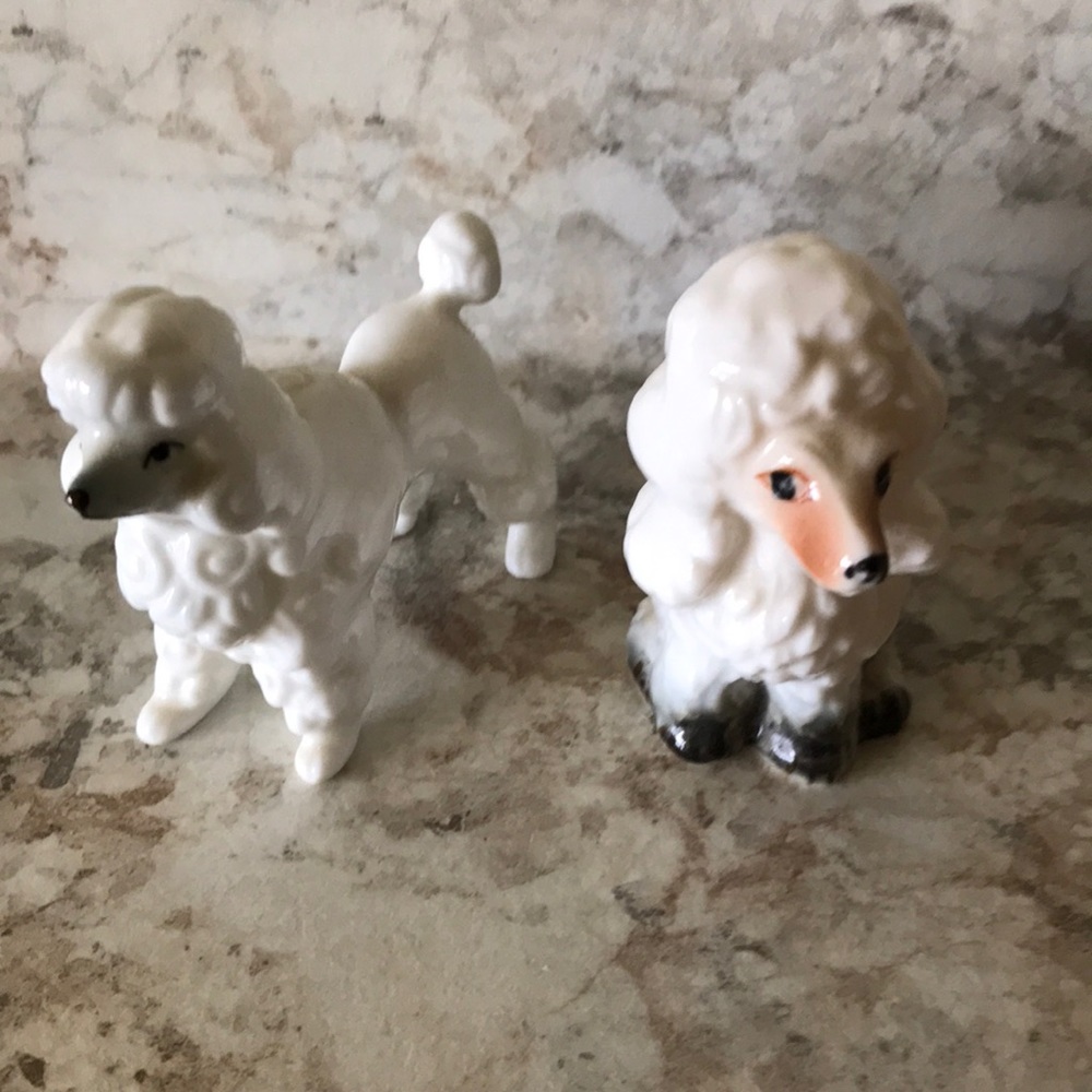 Pair of Bone China Poodles